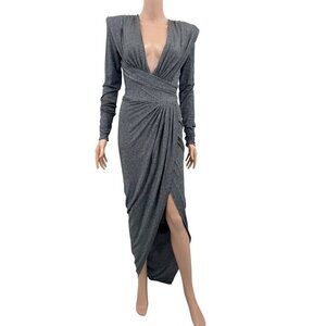 Alexandre Vauthier Metallic Evening Maxi Dress NWT